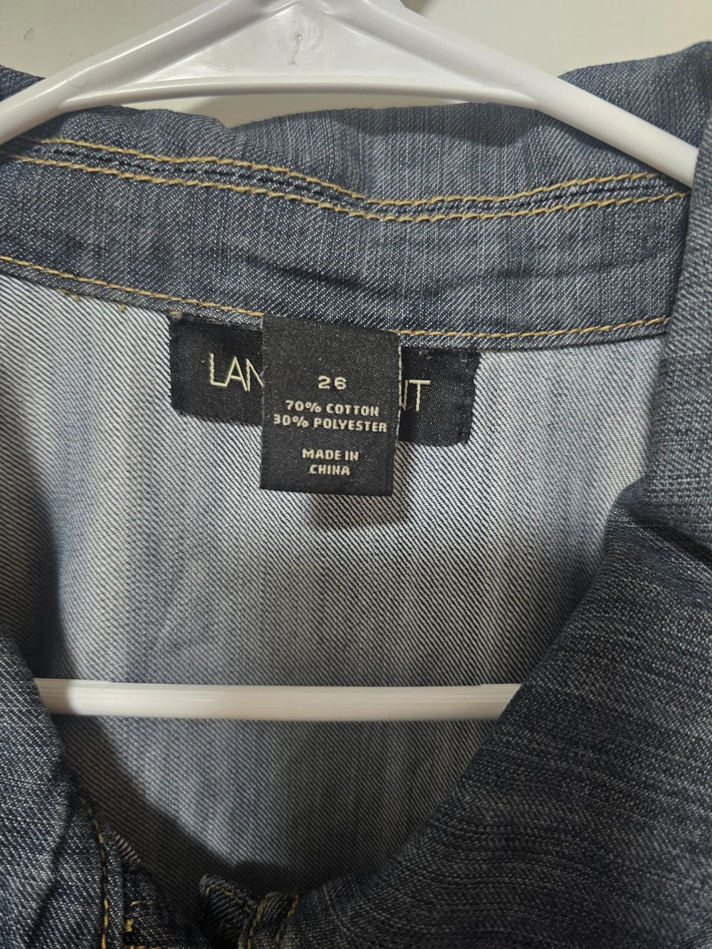 Lane Bryant Plus Size Short Sleeve Denim Jacket / Shirt Size 26